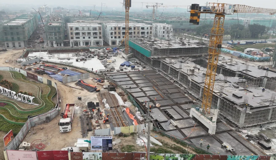 Tiến độ vincom plaza tại vinhomes Đan Phượng