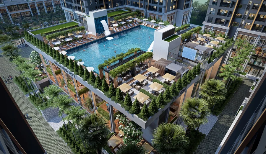 Mật độ xây dựng The Flame Vine Hinode Royal Park Hoài Đức