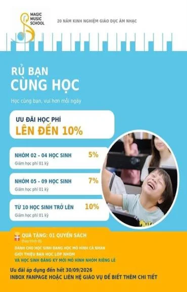 RỦ BẠN CÙNG HỌC – ƯU ĐÃI LÊN ĐẾN 10%