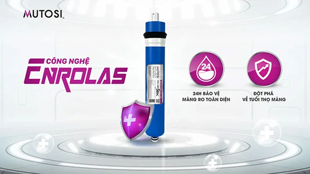Mutosi ra mắt máy lọc nước enrolas hồi lưu tinh khiết - Đột phá về độ bền màng lọc