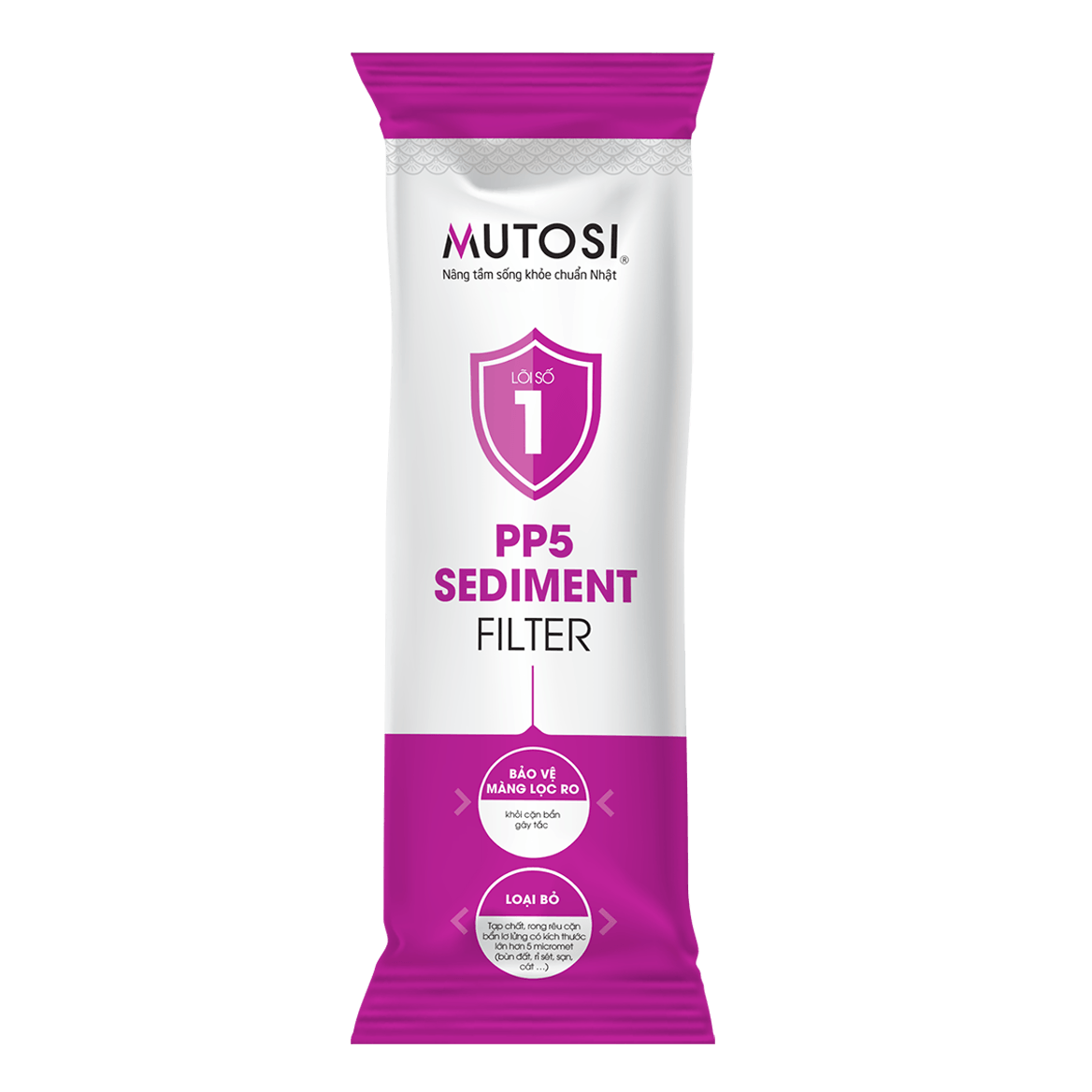 Lõi lọc số 1 - Lõi đúc PP5 micron đấu nhanh