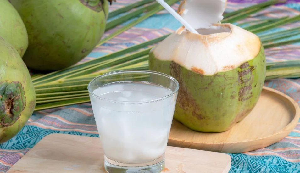 Fresh coconut water contains sucrose