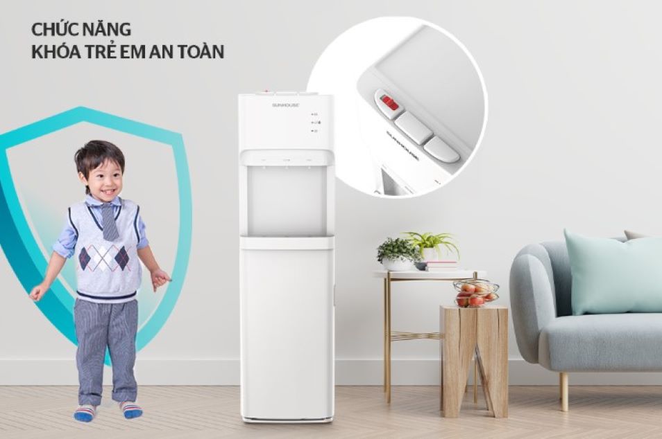 Sunhouse SHD9633 trang bị khóa an toàn, đề phòng trẻ nhỏ bị phỏng