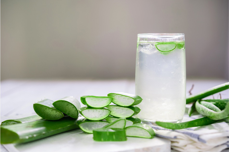 Bổ sung dưỡng chất từ nha đam thông qua nước uống trực tiếp