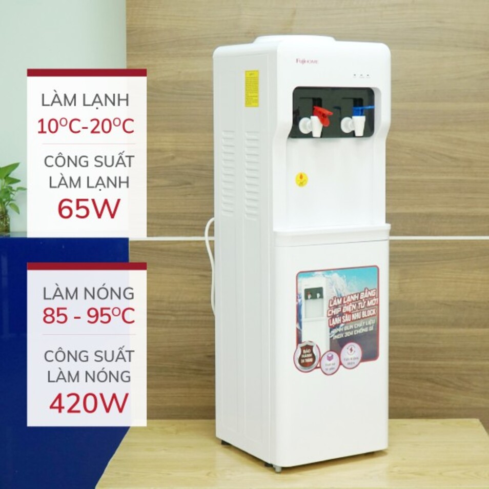 Cây nước nóng lạnh Fujihome WD5320E có công suất làm nóng 420W