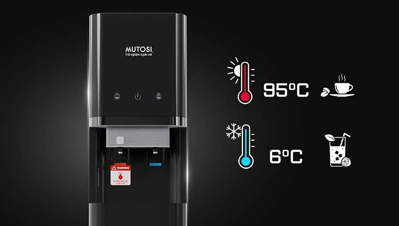 Cây nước nóng lạnh Mutosi hút bình sử dụng công nghệ làm lạnh nhanh Block