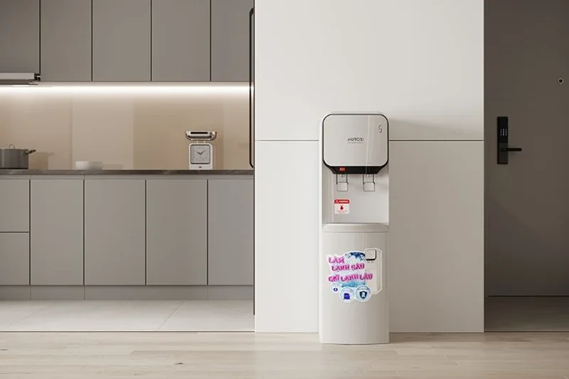 Cây nước nóng lạnh Mutosi màu trắng trang nhã, hiện đại