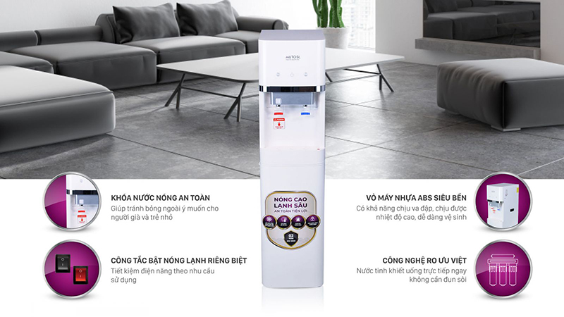 Cây nước nóng lạnh Mutosi MD-450ROQ với nhiều tính năng nổi bật