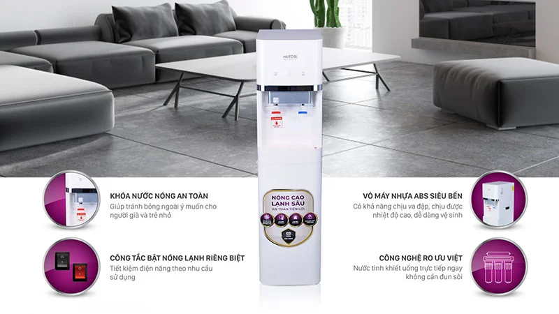 Cây nước nóng lạnh Mutosi MD-450ROQ với nhiều tính năng nổi bật