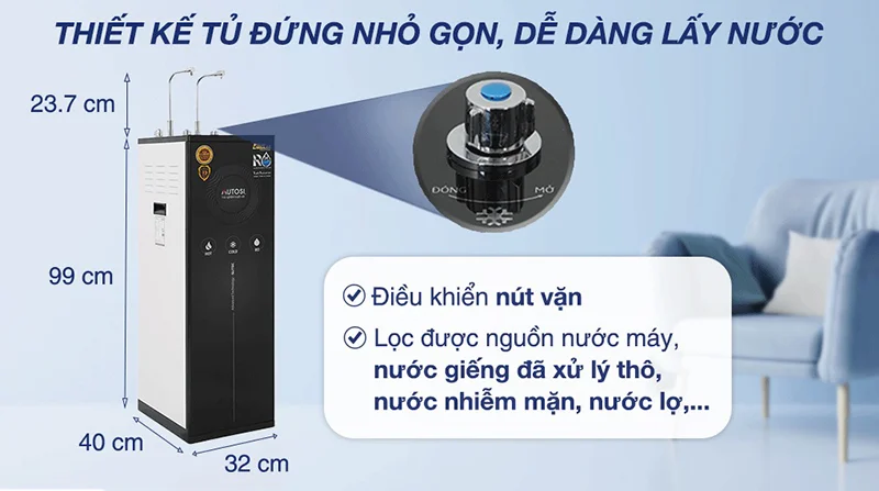 Cây nước nóng lạnh thuận tiện, nhỏ gọn, nhiều tính năng hữu ích nhưng có tốn điện?