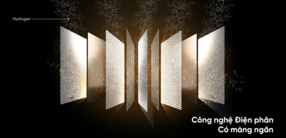 Máy lọc nước Hydrogen ion kiềm sử dụng công nghệ điện phân
