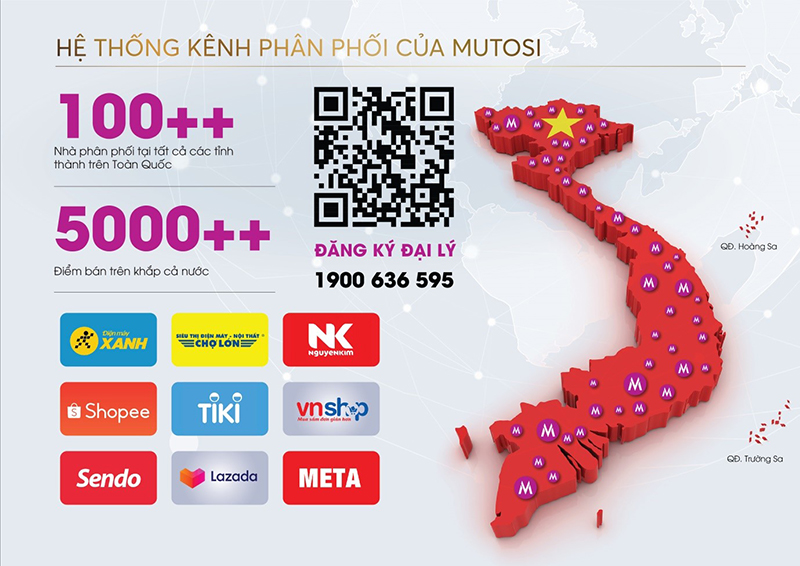 Mutosi phân phối sản phẩm toàn quốc
