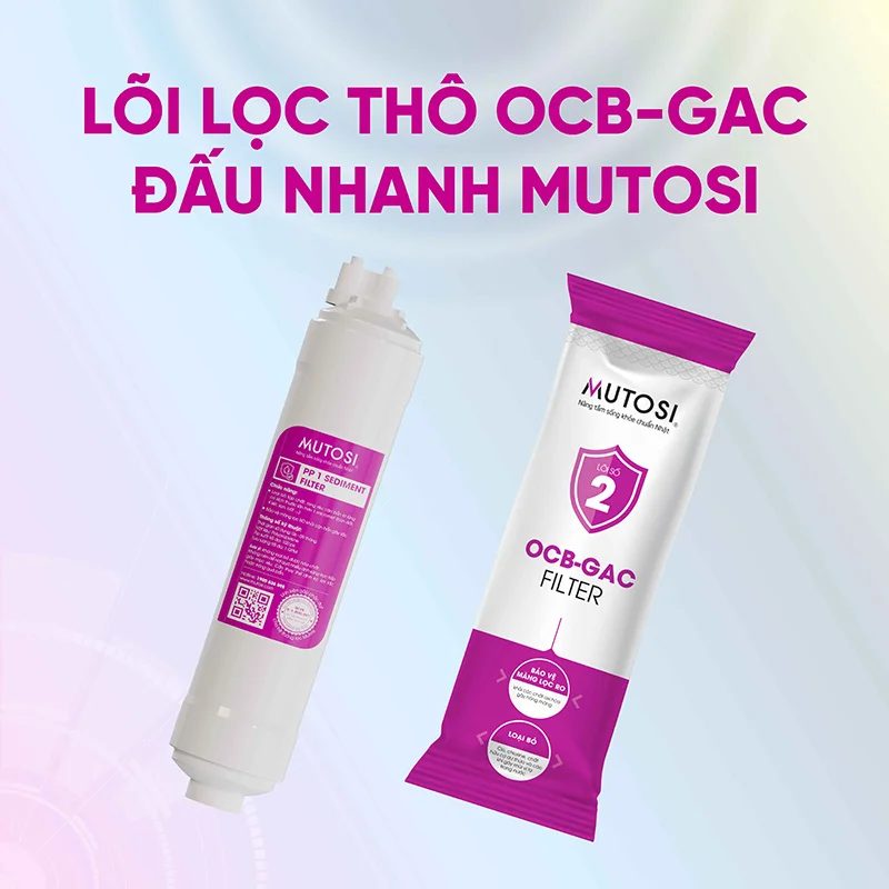 Lõi lọc số 2 dạng đúc theo phong cách Hàn Quốc hỗ trợ việc thay nhanh chóng