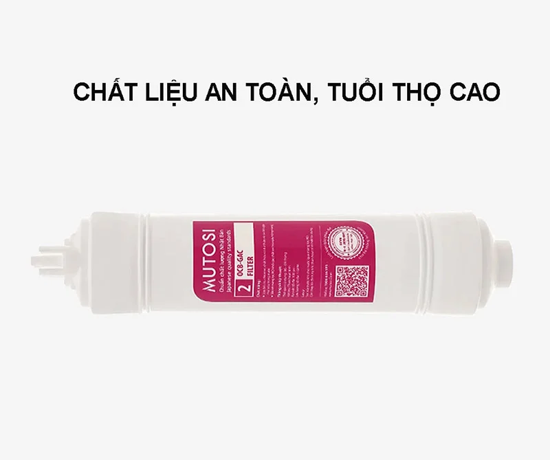 Lõi lọc thô số 2 có chức năng hấp thụ mùi, các chất hữu cơ hoặc kim loại trong nước