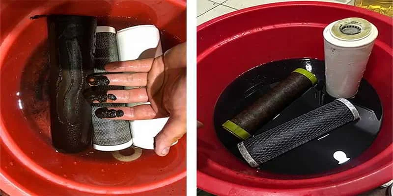 Màng RO khi bị tắc nghẽn thường chuyển sang màu đen và xuất hiện cặn bẩn 