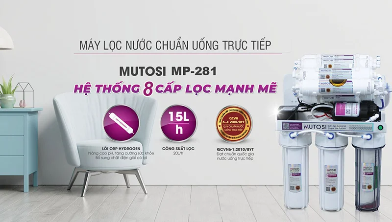 Máy lọc nước 8 lõi MP-281 (không vỏ tủ) 4.825.000₫