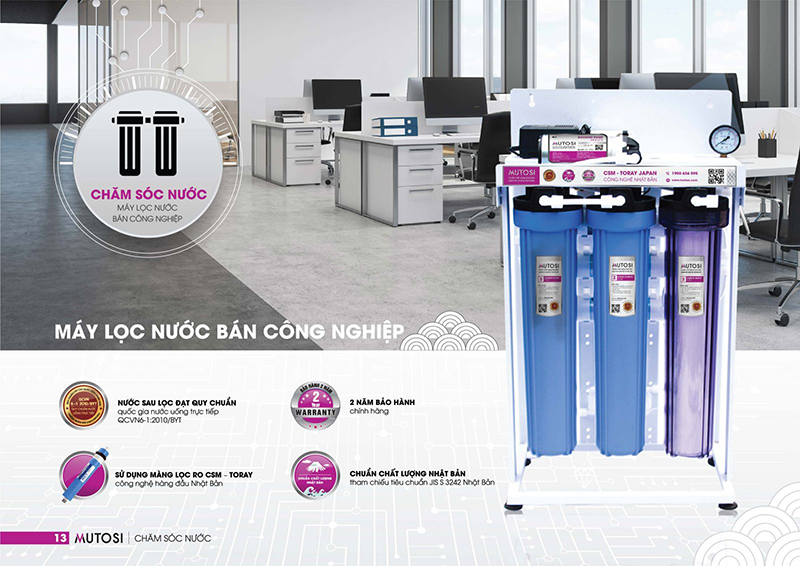 Máy lọc nước bán công nghiệp Mutosi công suất 30L/h