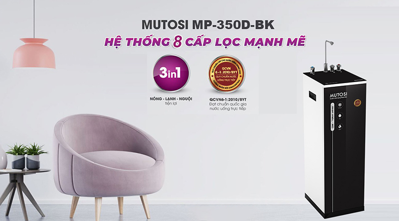 MP-582H-BK có khả năng cung cấp nước nóng - nguội tiện lợi chung 1 vòi