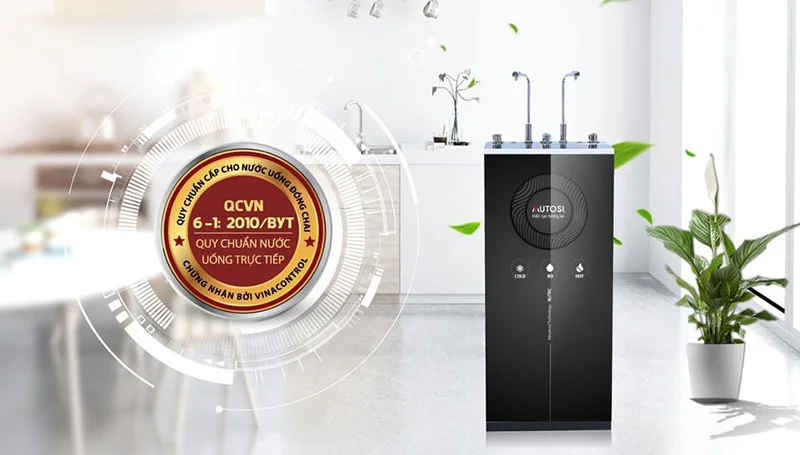 Máy lọc nước Mutosi đã nhận được chứng nhận đảm bảo quy chuẩn QCVN 6-1: 2010/BYT
