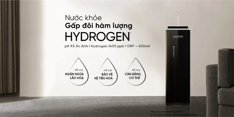 Mutosi water purifier has a compact, modern design.