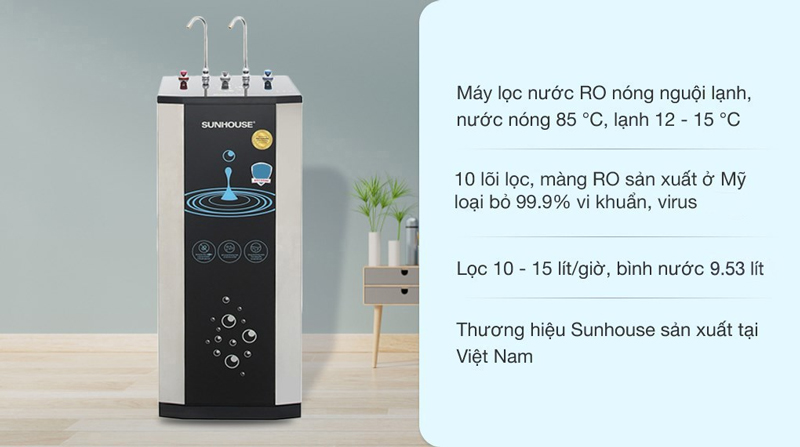 Máy lọc nước Sunhouse 3 chế độ SHR76210CK