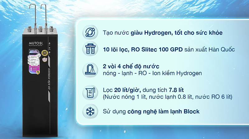 Máy lọc nước tạo khoáng RO cho chất lượng nước sau lọc an toàn, có thể uống trực tiếp từ vòi