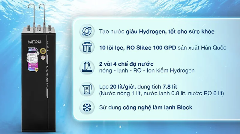 Máy lọc nước tạo khoáng RO cho chất lượng nước sau lọc an toàn, có thể uống trực tiếp từ vòi