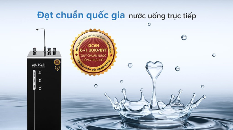 Mutosi 8 lõi MP-350D-BKQ màu đen sang trọng, kiểu dáng trang nhã, làm điểm nhấn trong không gian nhà ở