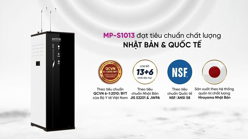 Mutosi đạt chứng nhận quốc tế NSF uy tín cho màng lọc RO chất lượng