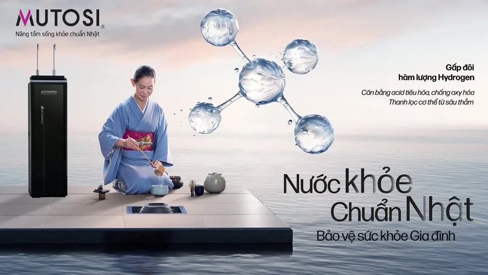 Mutosi Hydrogen Pro mang lại nước khoẻ chuẩn Nhật, hỗ trợ detox thanh lọc cơ thể và chống lão hóa cơ thể hiệu quả