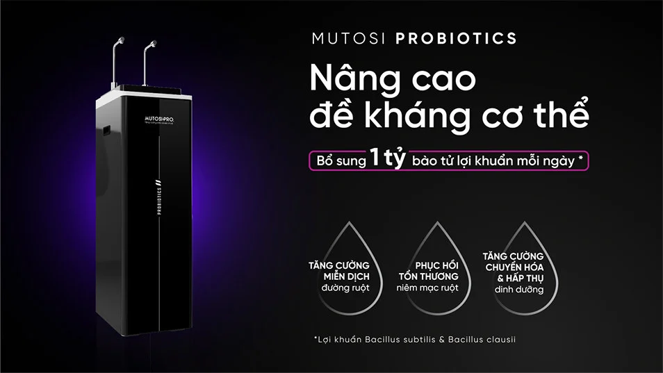 Mutosi Hydrogen Probiotics bổ sung bào tử lợi khuẩn, hỗ trợ tăng cường miễn dịch tự sinh