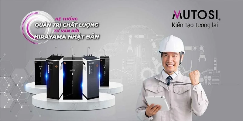 Mutosi với sản phẩm “quản trị chất lượng theo tiêu chuẩn Nhật Bản” là thương hiệu nhà sản xuất máy lọc nước tạo khoáng chất lượng, uy tín hàng đầu trên thị trường hiện nay