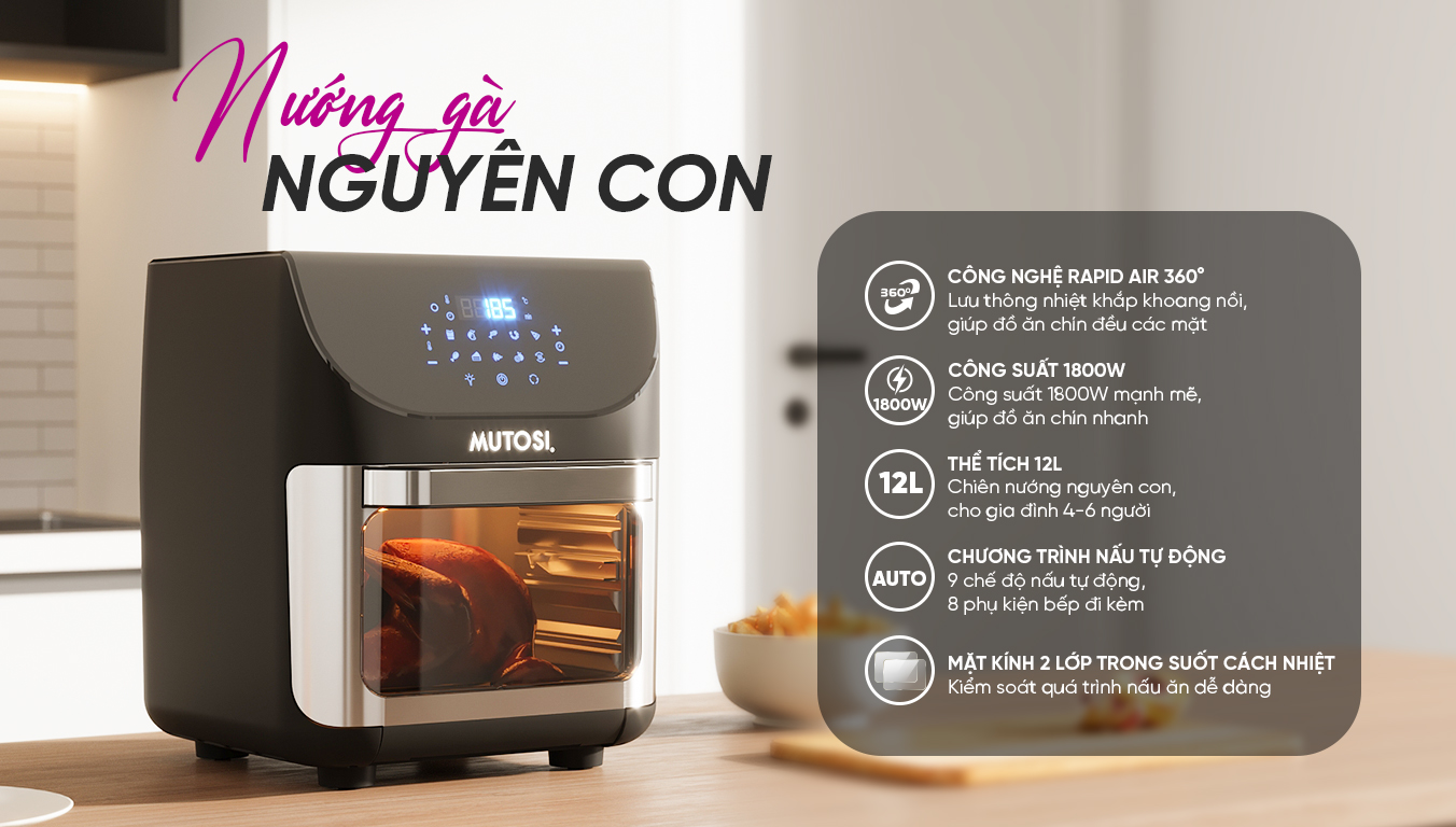 Nồi chiên không dầu Mutosi MF-T891
