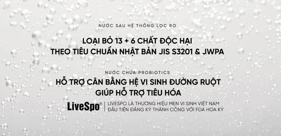 Nước đầu ra của máy lọc nước Mutosi đạt các tiêu chuẩn chất lượng quốc tế
