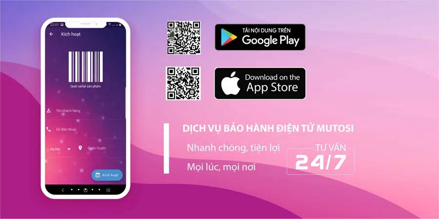 Phần mềm hoạt động trên cả nền tảng IOS và Android, luôn có sẵn ngay trên Appstore và Google Play