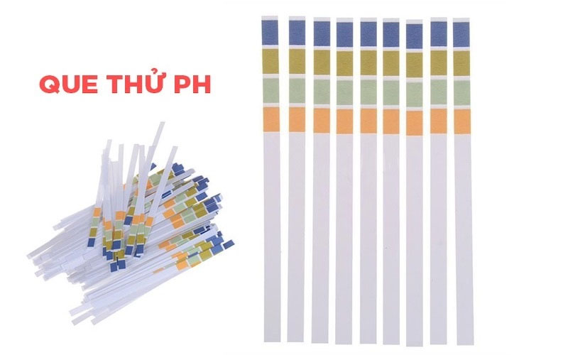 Trong que thử pH được tẩm hóa chất giúp xác định độ pH của nước với phạm vi đo kết quả cụ thể và chính xác