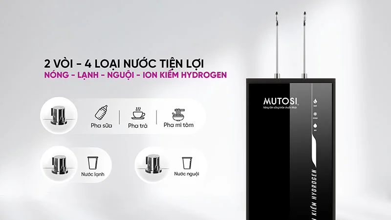 Sử dụng máy lọc nước để làm sạch nước máy, đáp ứng tiêu chuẩn nước pha sữa cho bé.