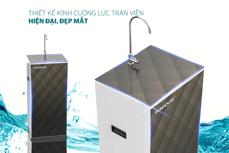 Thiết kế theo phong cách khỏe khoắn, sắc nét giúp máy lọc Sunhouse SHA8858K dễ dàng hài hòa với không gian phòng khách hoặc phòng bếp gia đình