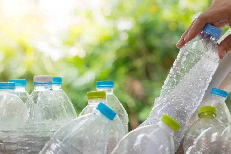 Plastic bottles will be carefully cleaned before filling with water.