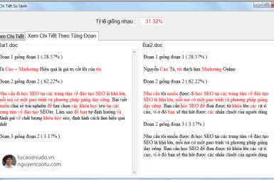 Phần mềm miễn phí kiểm tra tỷ lệ nội dung trùng lặp - Duplicate Content (trong SEO)