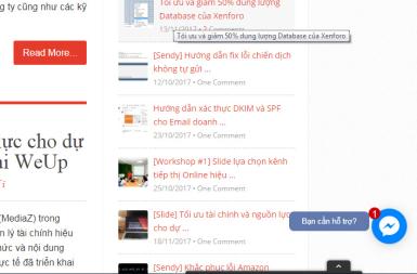 Thêm "LiveChat" (Gửi tin nhắn) Facebook vào Website