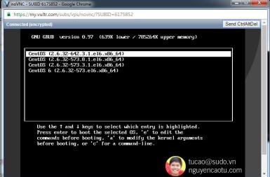 Cách reset mật khẩu trên Vultr (VPS sử dụng CenOS 6)