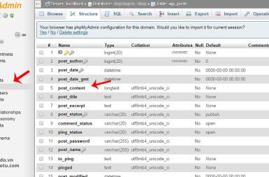 [SQL] Tìm kiếm và thay đổi nội dung hàng loạt trong Mysql (phpmyadmin)