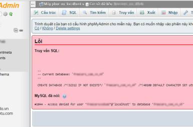 Hướng dẫn Fix lỗi CREATE DATABASE /*!32312 IF NOT EXISTS*/ hoặc Current Database