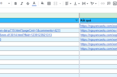 Loại bỏ tham số (parameter) của URL trên Google Sheet