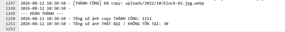 Đây là kết quả file Script trên mình chạy