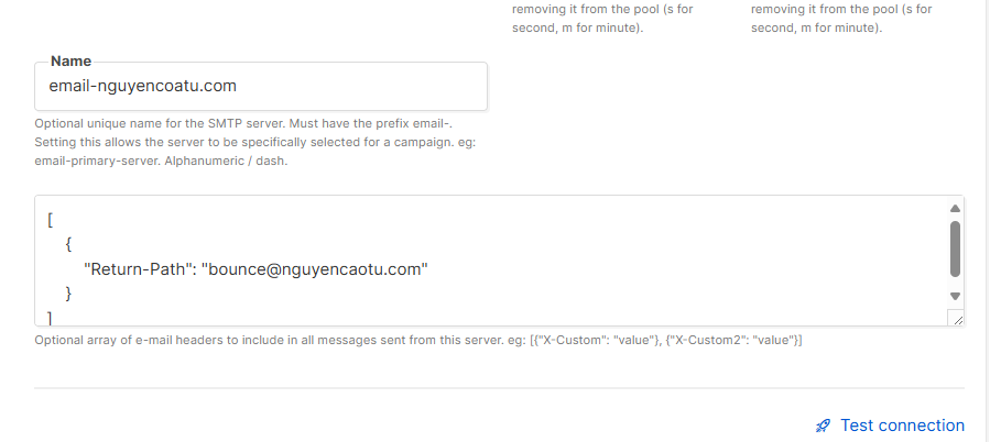 Cách thức gán địa chỉ email bị trả về trong Listmonk