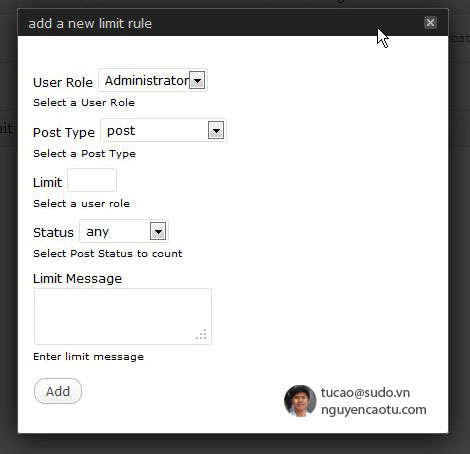 Bainternet Posts Creation Limits