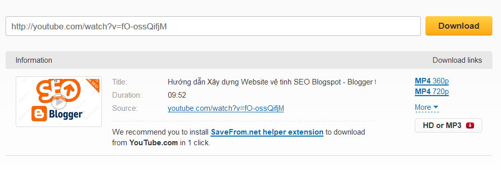 Hướng dẫn tải Video Yotube chất lượng cao nhất, không cần phần mềm, tiện ích mở rộng