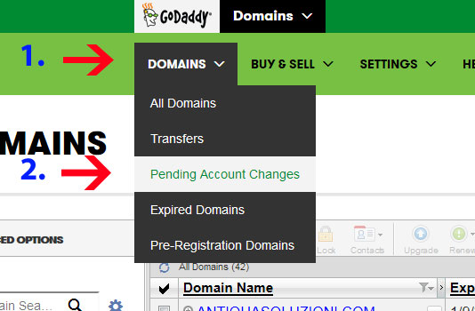 Xác nhận chuyển đổi tài khoản Godaddy